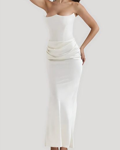 Damen Maxikleid Drapiert Hochzeitsgäste