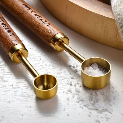 Edelstahl Messlöffel-Set Goldfarben