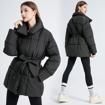 Damen Winterjacke Taillierte mit Gürtel