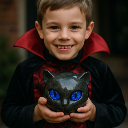 Mystica e Wächterkatze Steinfigur