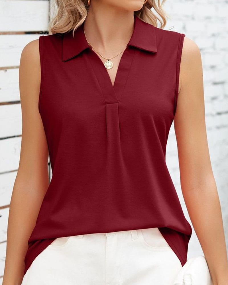 Leichte Damen Ärmellose Bluse