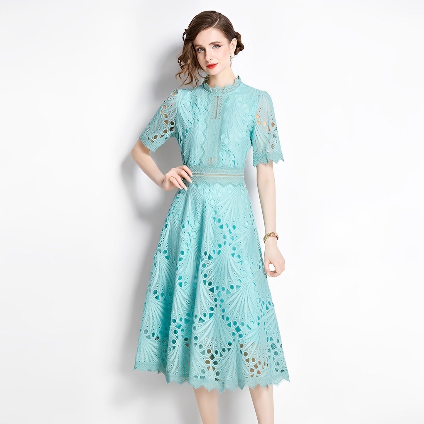Damen Midikleid Stilvoll Elegantes Design
