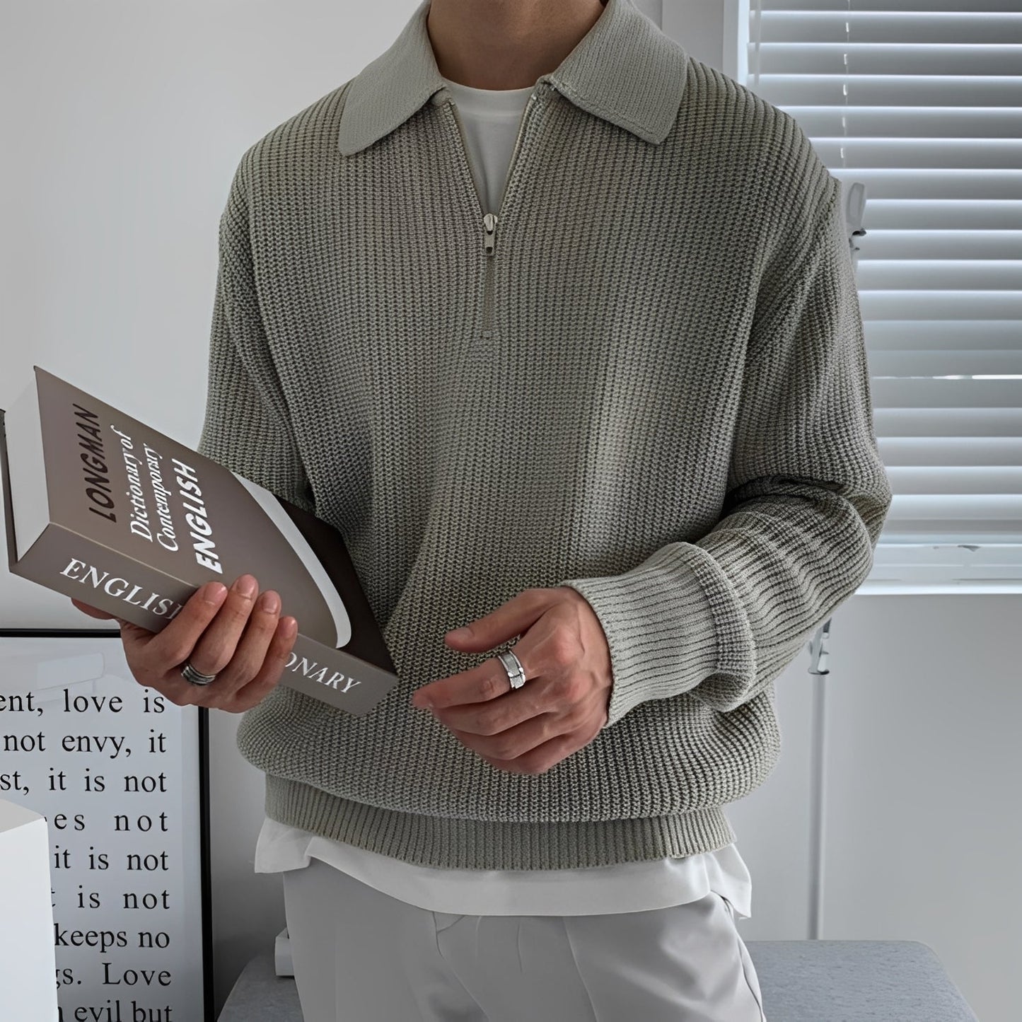 Herren Oversize-Pullover Bequem