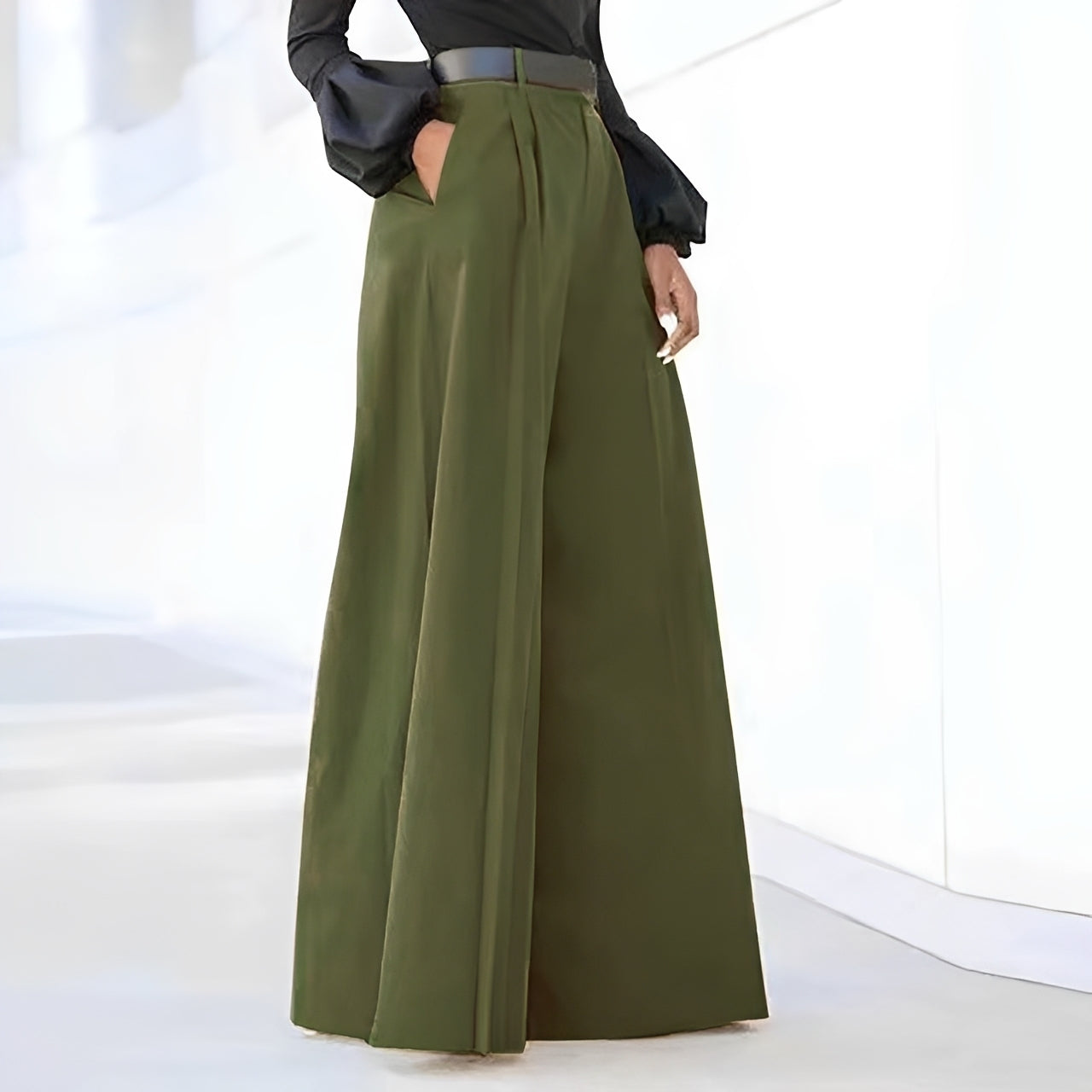 Damen Weite Schlaghose Elegantes Design
