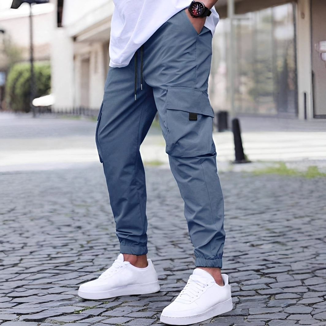 Ollie Herren Elastische Cargo-Jogginghose Bequem