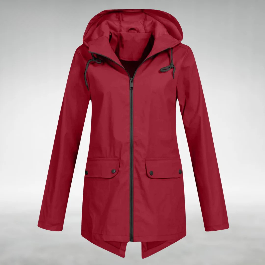 Aryln Damen Wasserdichte Regenjacke Schwarz - Norvielle