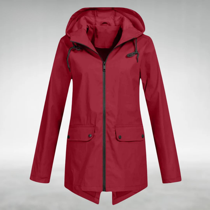 Aryln Damen Wasserdichte Regenjacke Schwarz - Norvielle