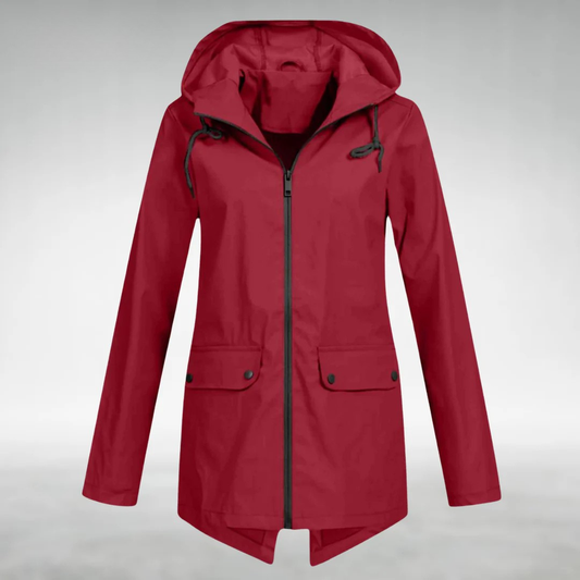 Aryln Damen Wasserdichte Regenjacke Schwarz - Norvielle