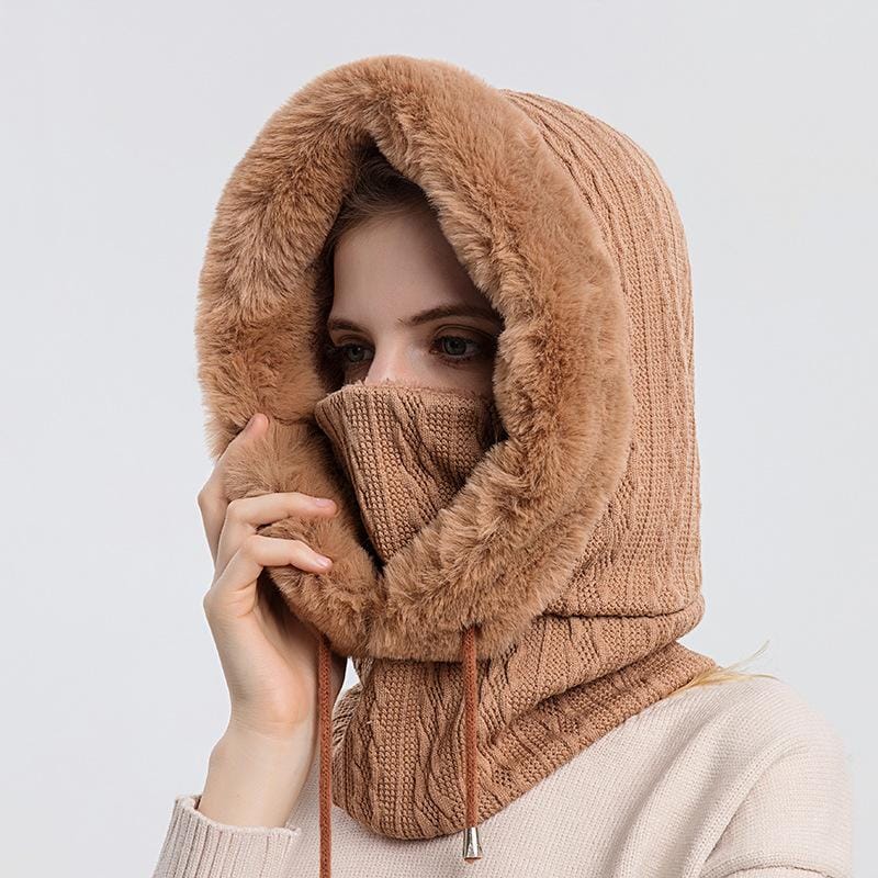 Kapuzenmütze Set Damen Warm Stilvoll