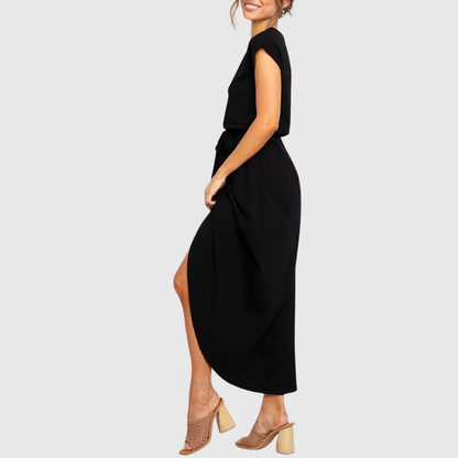 Cess Damen Midi-Kleid Lässig
