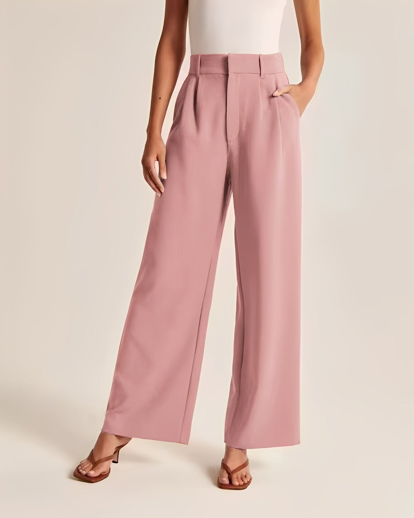 Damenhose Weites Bein Elegantes Design