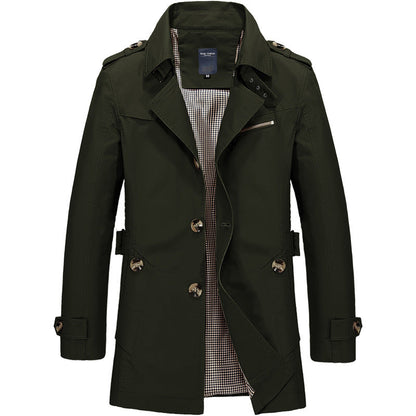 Herren Trenchcoat Klassisch Wollmix