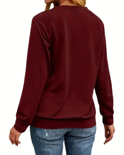Damen Weihnachtspullover Rentier Motiv Warm