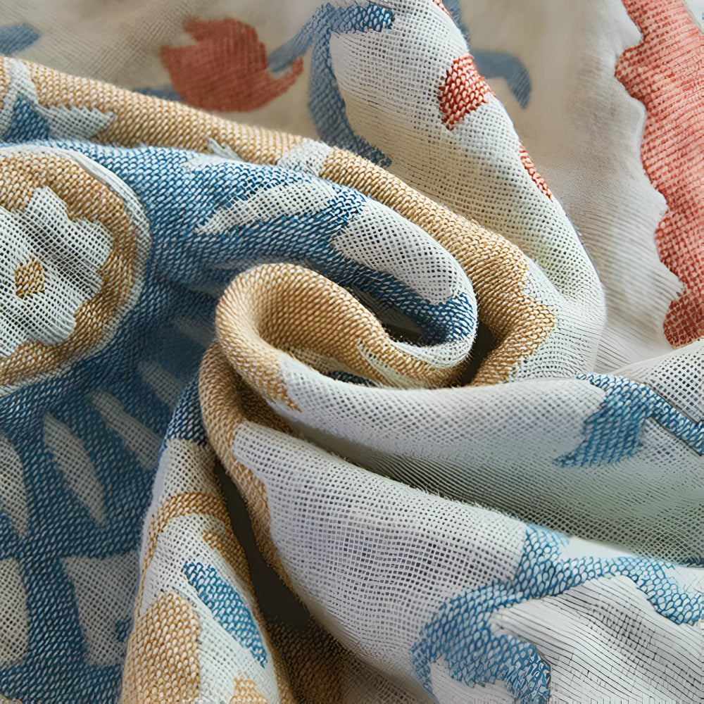 Rustikales Wende-Blanket Baumwolle Blumenmuster