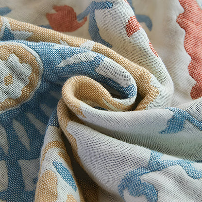 Rustikales Wende-Blanket Baumwolle Blumenmuster