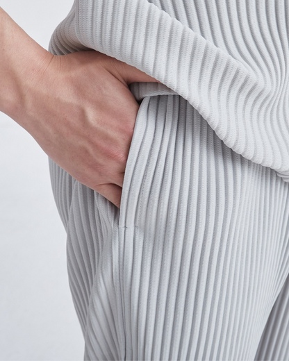 Baumwoll-Rippstrick-Hose Lockere Passform Elastischer Bund Beige
