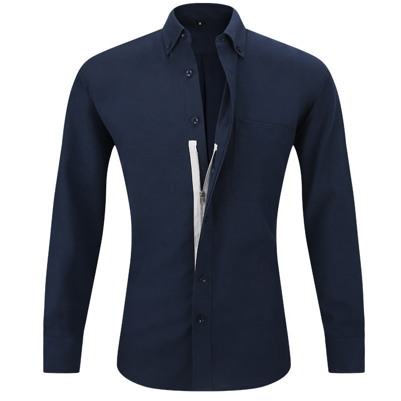 Herren Hemd Knitterfrei Weiss