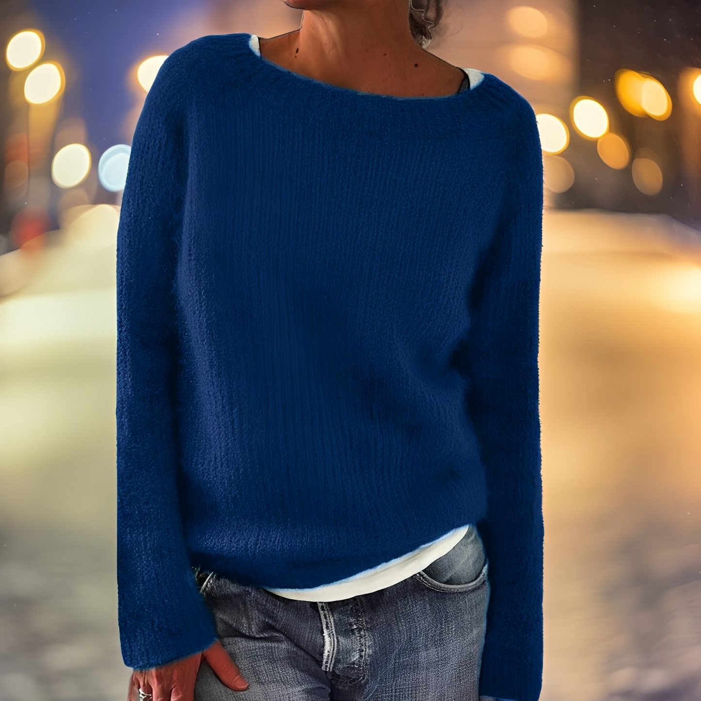 Abeeha Damen Pullover Locker Tanne