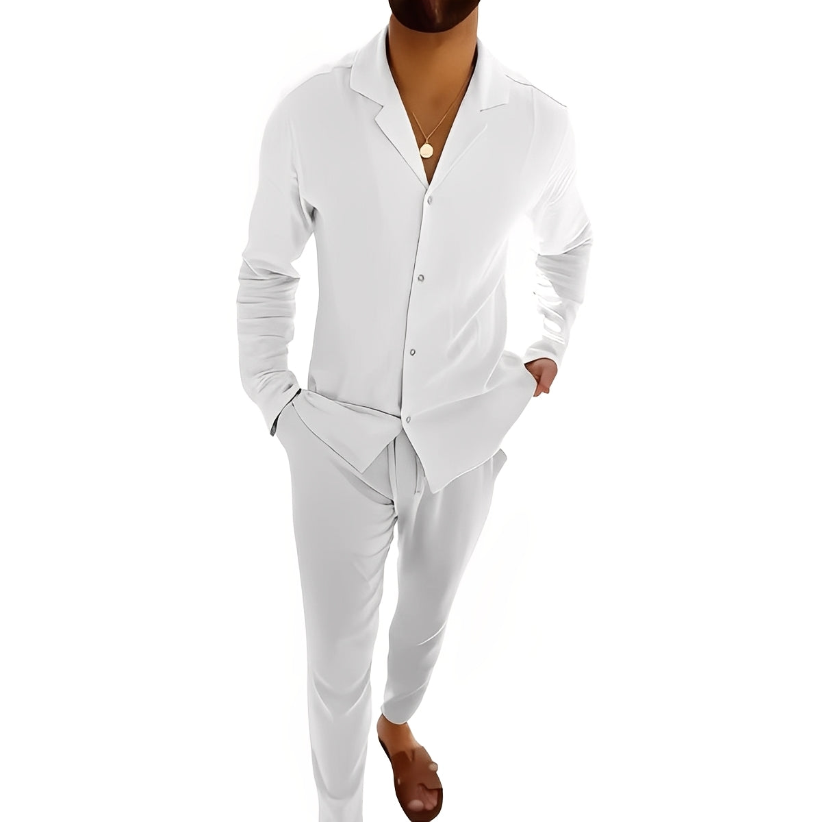 Herren Langarm-Polo-Hosen-Set Hadrien