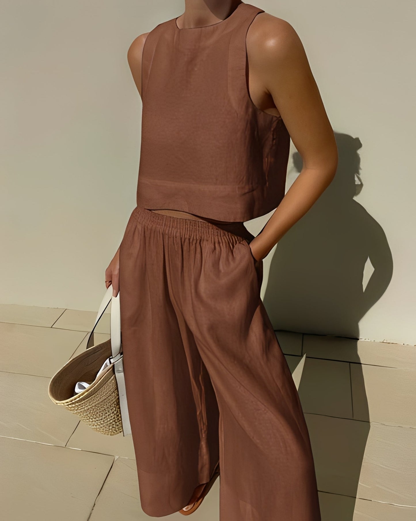Damen Zweiteiliges Set Bequem Locker Geschnitten