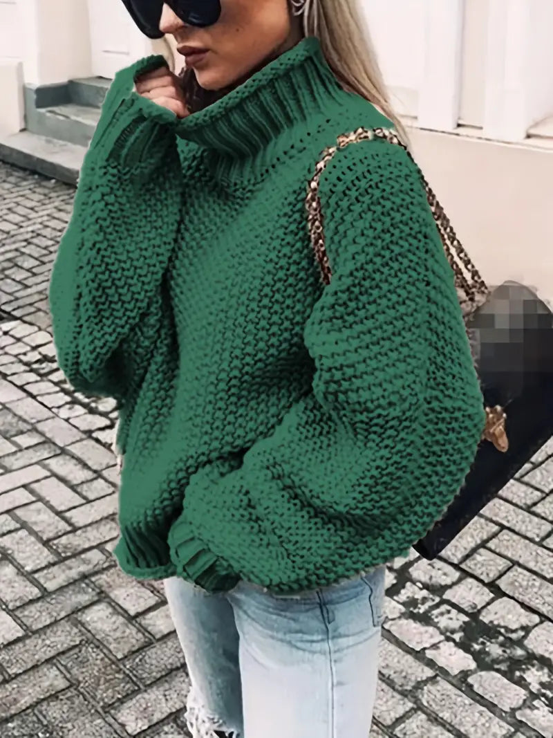 Vale Damen Rollkragenpullover Einfarbig