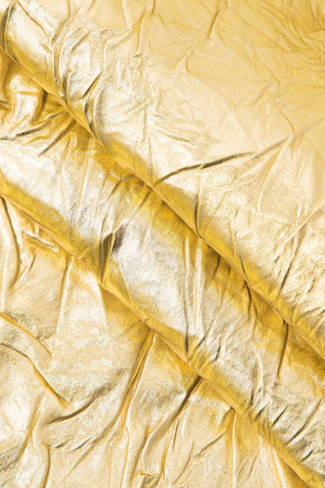 Glänzender Metallic Midirock Damen Crinkle Effekt Elastisch