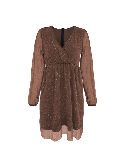 Damen Mini Kleid Ballonärmel