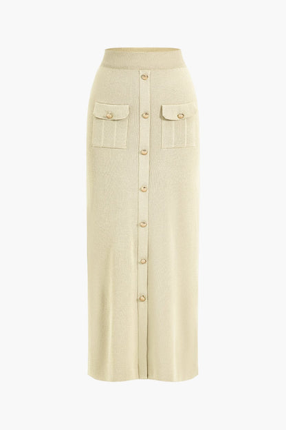 Damen Strick-Set Blazer Rock