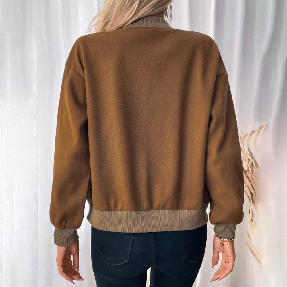 Damen Bomberjacke Druckknöpfe Santina