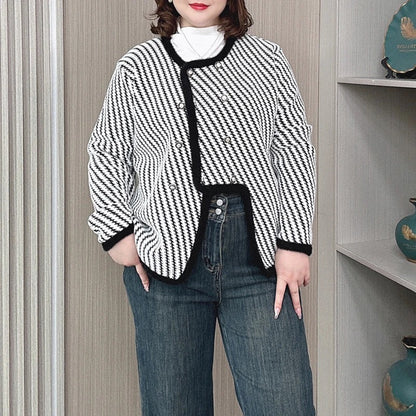 Norvielle Damen Bouclé-Jacke Elegantes Design