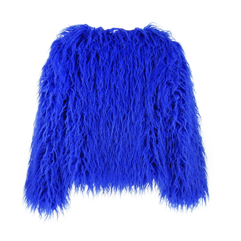 Norvielle Herren Kunstpelzmantel Warm Elegant
