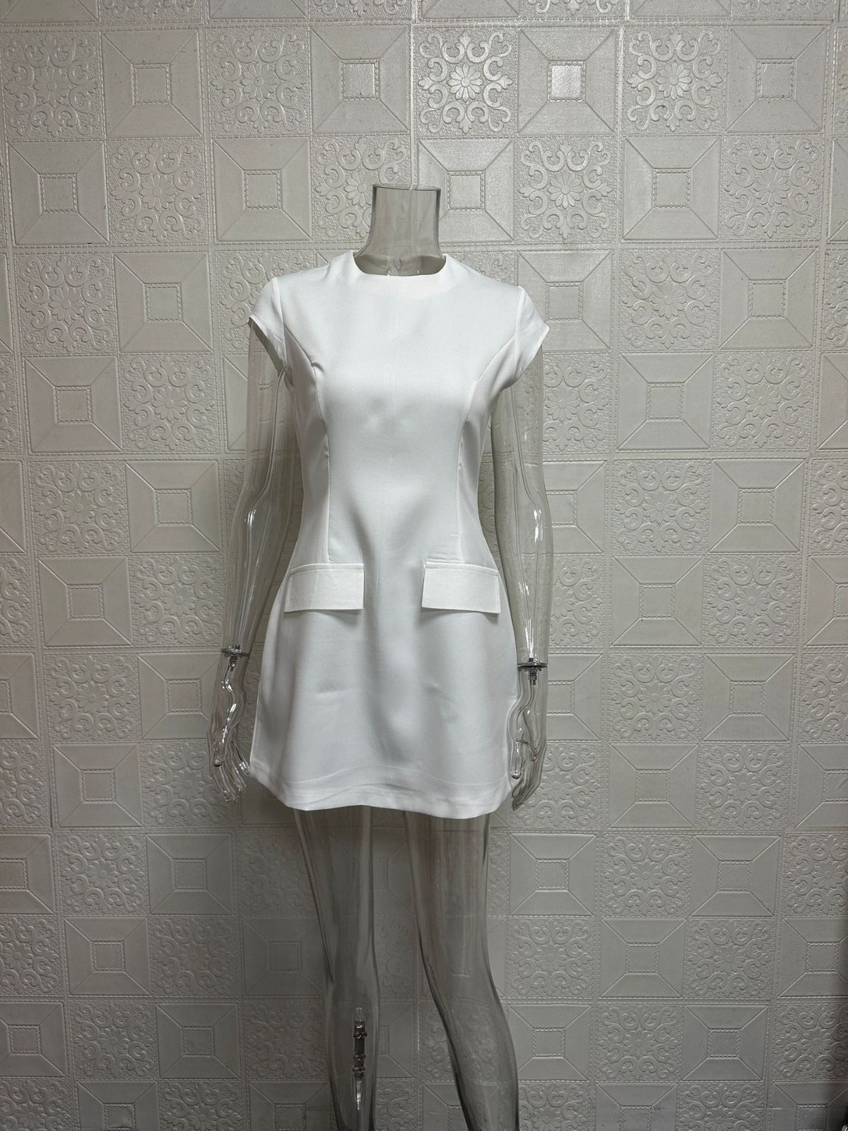 Damen Taillenkleid Taschen-Design