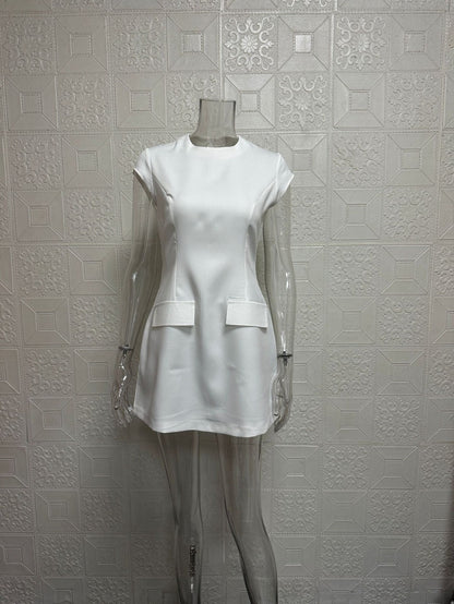 Damen Taillenkleid Taschen-Design