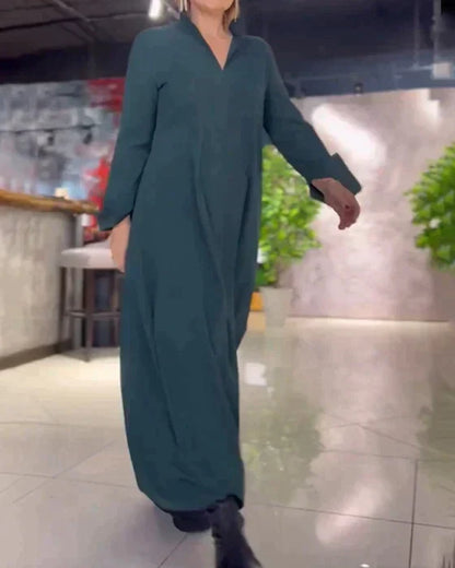 Damen Stretchkleid Lang Weich