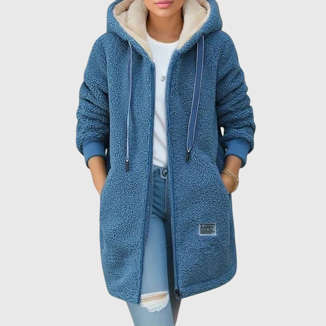 Damen Fleecejacke Wärme Stil Schwarz - Norvielle