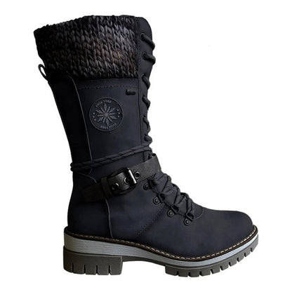 Damen Schnürstiefel Mittlere Schafthöhe Wintertauglich