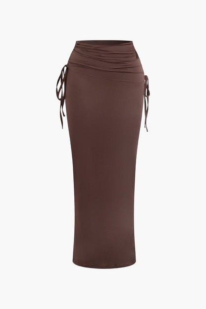 Asymmetrisches Damen Zweiteiler-Set mit One-Shoulder Crop- und
