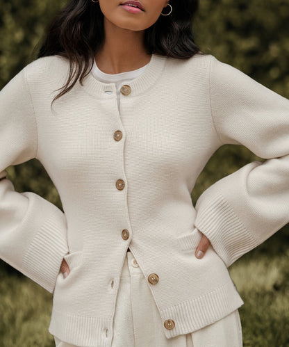 Damen Knopf-Cardigan Ultraweich Norvielle