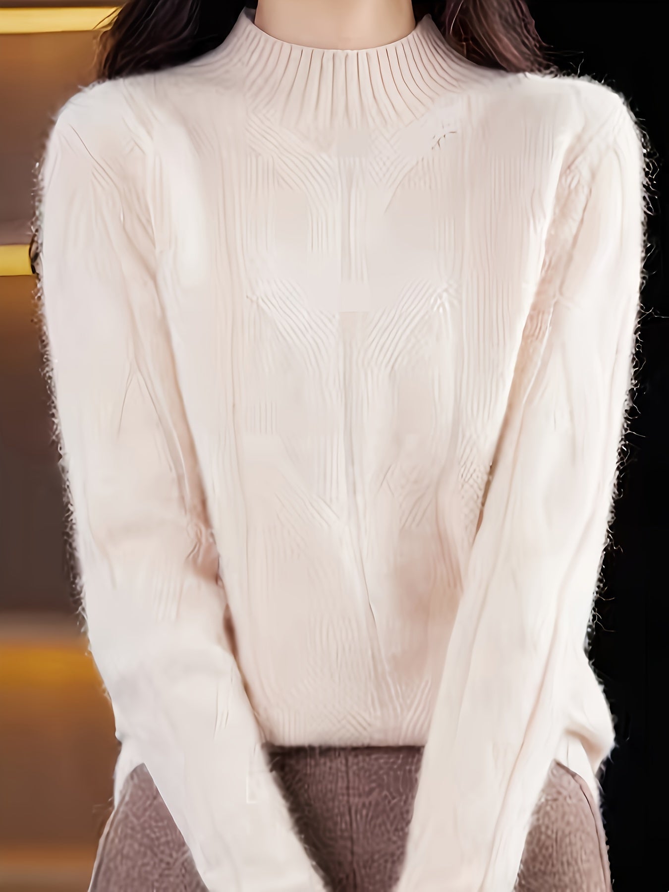 Karmen Damen Retro Strickpullover
