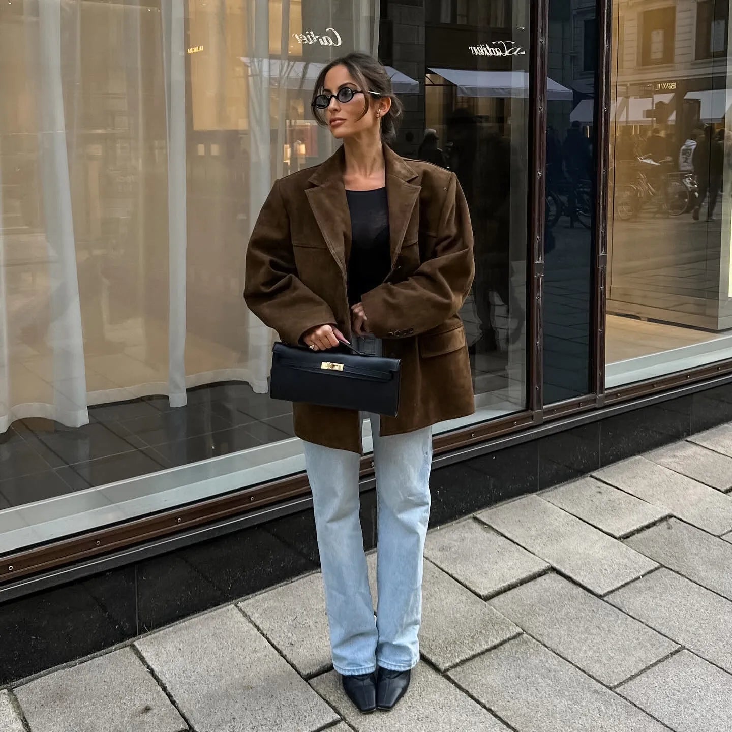 Norvielle Damen Gebürstete Winterjacke
