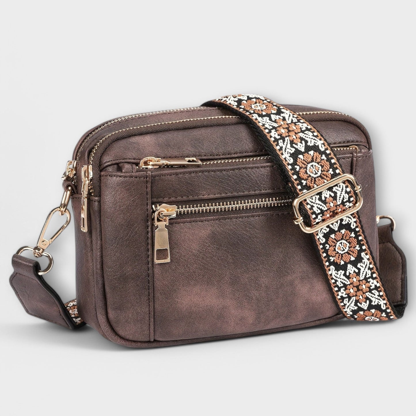 Retro Boho Chic Schultertasche Leder
