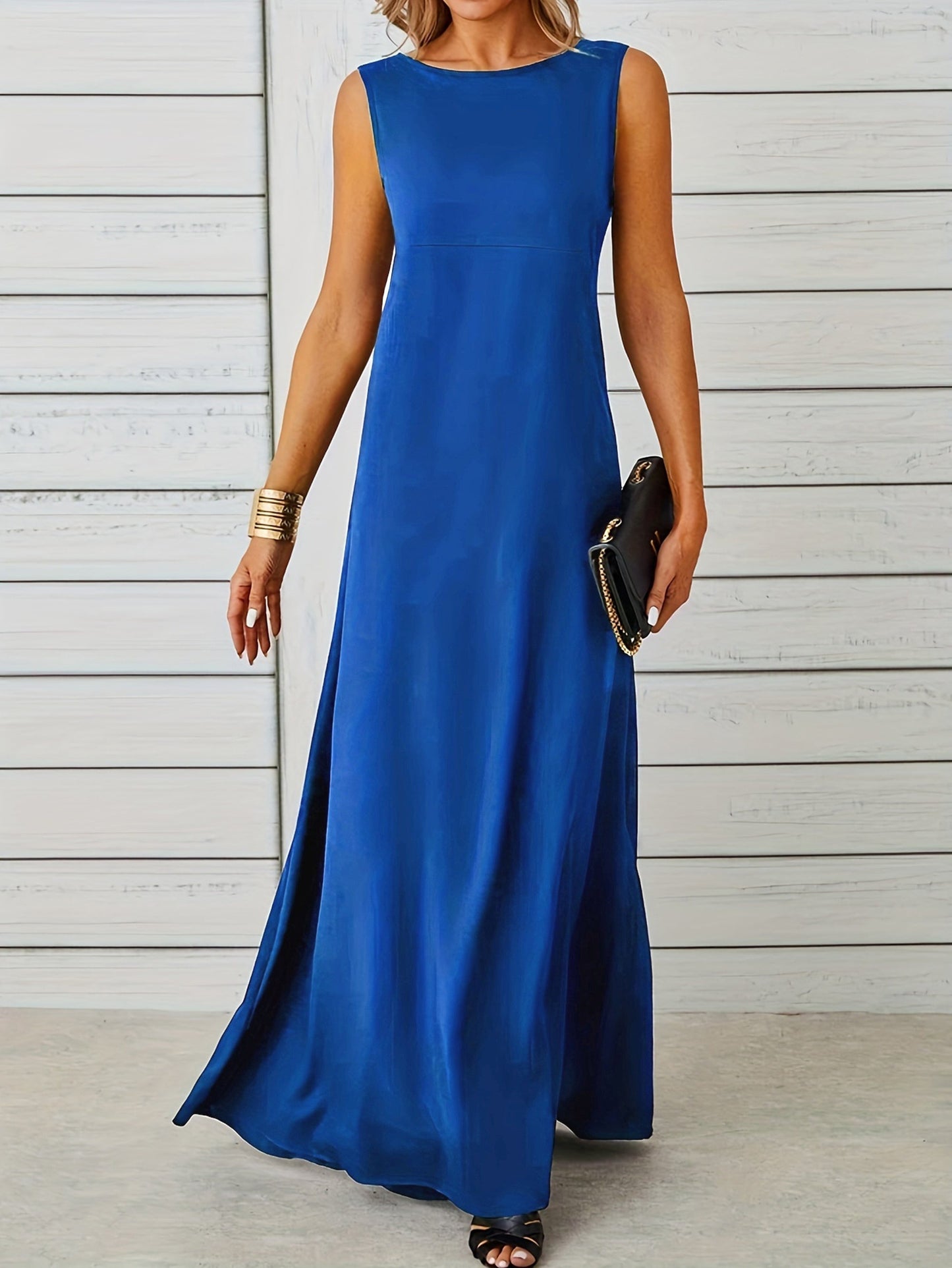 Lässiges Damenkleid aus Leinen für Frühling Sommer