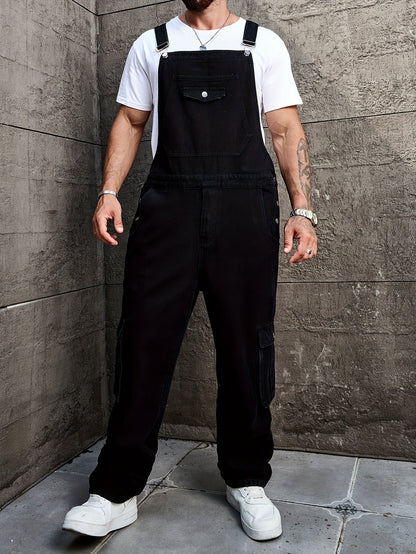 Norvielle Damen Jeanslook-Overall Einfarbig Große Größen