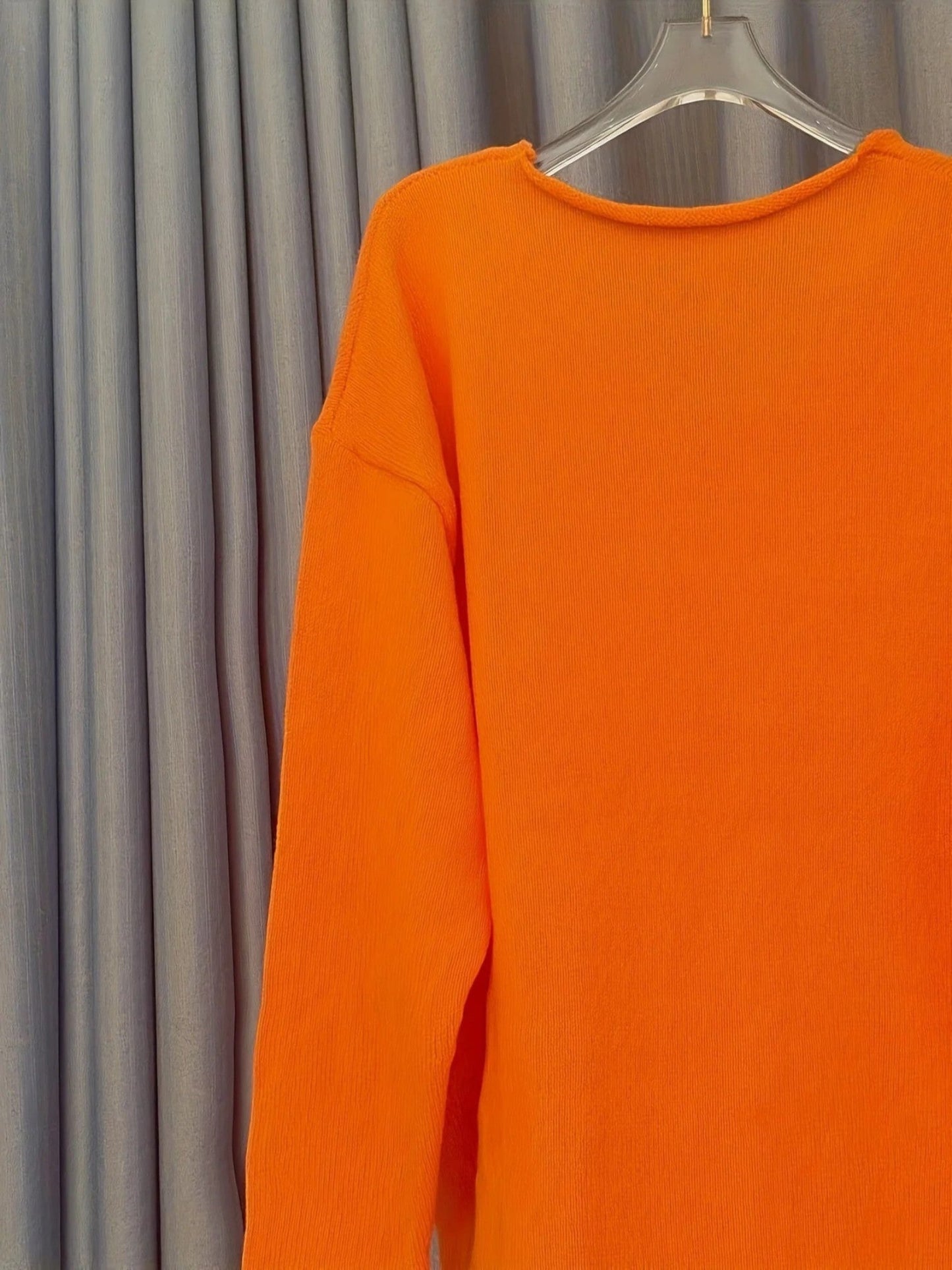 Großer Damen Oversized Pullover V-Ausschnitt Lässig
