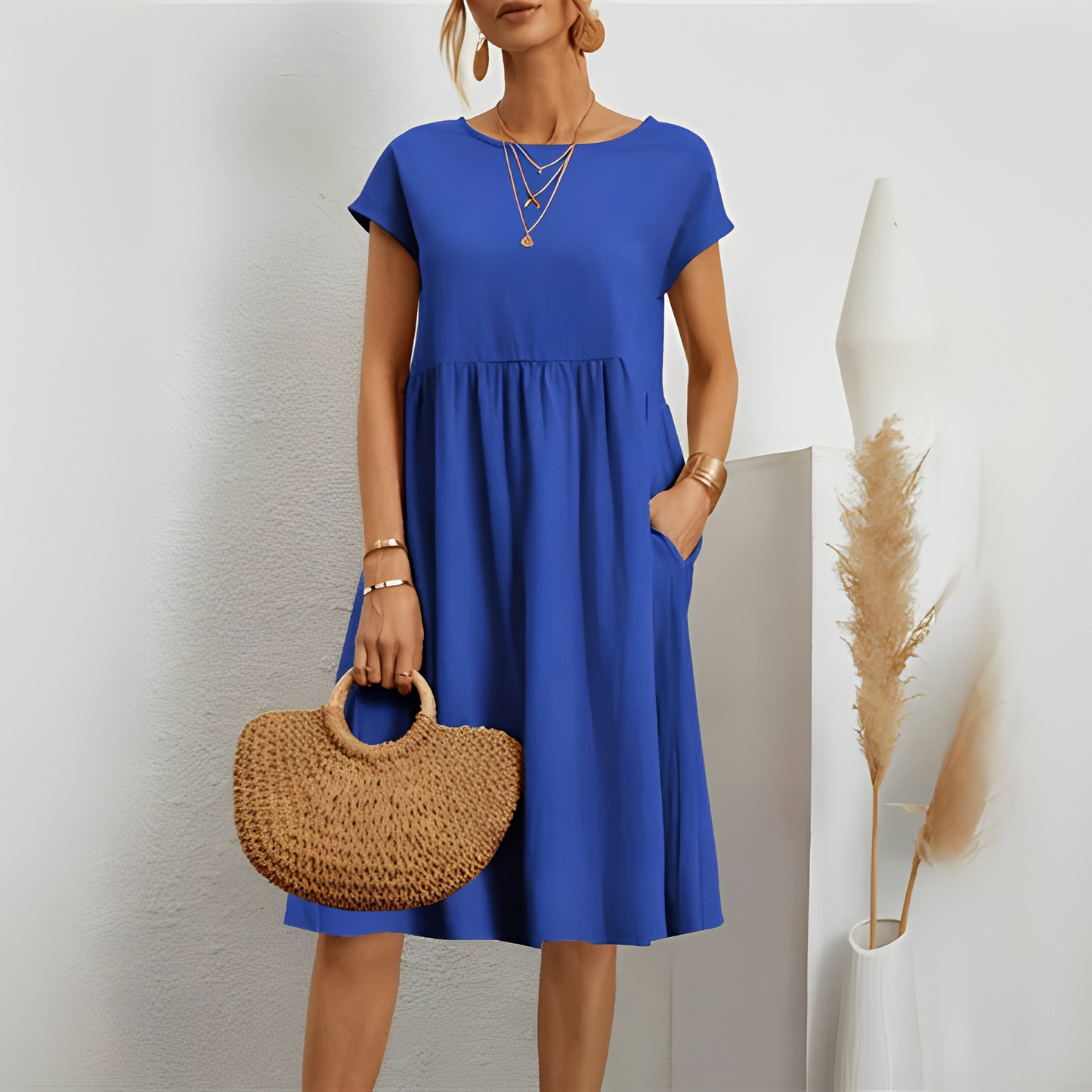 Damen Sommerkleid Lorna Leichtes Baumwollkleid Pastellfarben