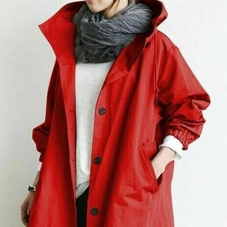 Norvielle Damen Regenjacke Wasserdicht Oversized
