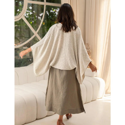 Damen Strickcardigan Offene Front Fatima