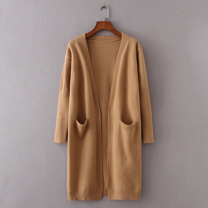 Damen Grobstrick Cardigan Lässig Mit Taschen Norvielle