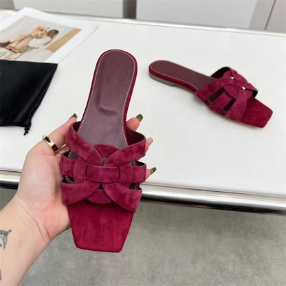 Damen Mittelhoch Schuhe Einfaches Kreuzdesign