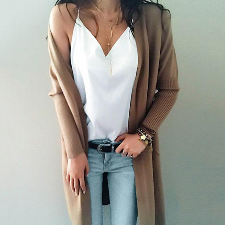 Damen Grobstrick Cardigan Lässig Mit Taschen Norvielle - Norvielle